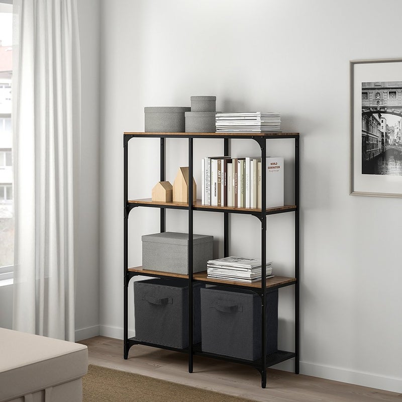 PowerKing Collapsible Storage Cubes with Handles, Fabric Foldable Bins for Closet Shelves, Durable Organization Storage Bins, 10.5'' x 11'' x 10.5'', 6 Pack, Black - Image 5
